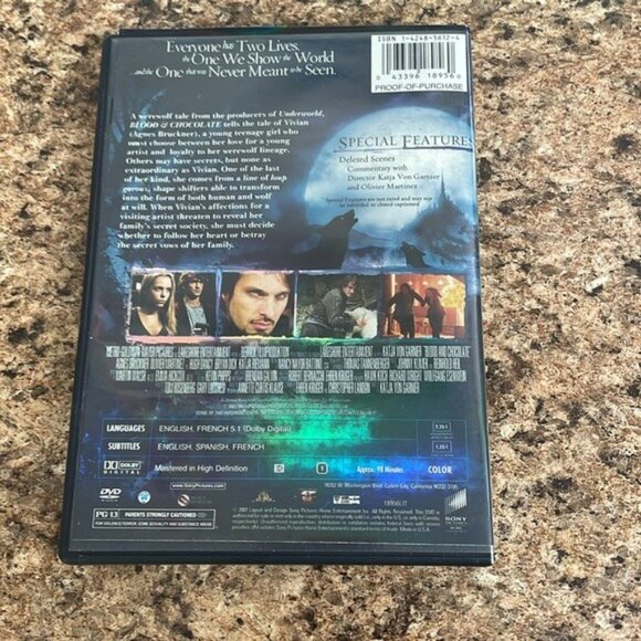 Blood & chocolate underworld DVD with Special‎ Features - Picture 3 of 4